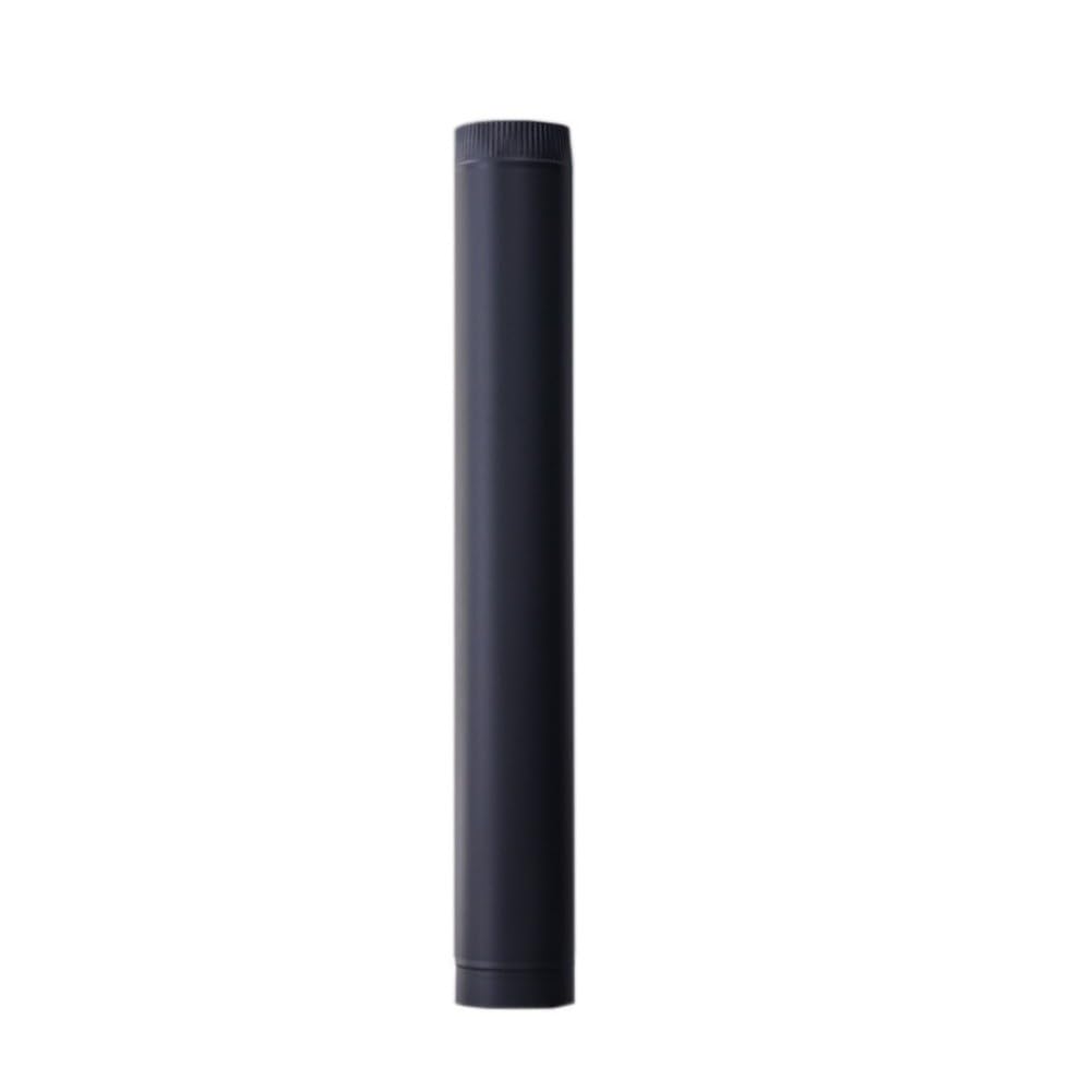 Raccord de fumée en acier inoxydable noir 50 cm robuste et fuselé