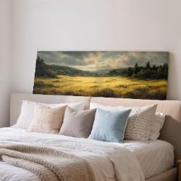 Tableau Prairie Dorée panoramique pour sublimer le design de votre chambre