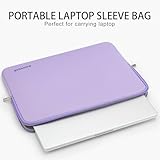 RAINYEAR 15.6 Inch Laptop Sleeve Compatible with 15.6" Notebook Computer Ultrabook Chromebook Fluffy Lining Padded Protective Case Zipper Cover Carrying Bag, Purple - Image 2