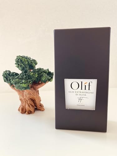 Olif Aceite virgen extra de oliva, mezcla equilibrada de trituradora-Leccino, prensado en frío, 100% italiano, Premium, con tapón antigoteo, 250 ml