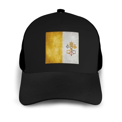 Flag of Vatican City Unisex Classic Adjustable Curved Brim Baseball Cap, Trucker Hat3