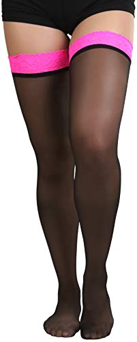 Image of ToBeInStyle Women's Nylon Thigh High Schoolgirl Opaque Stockings