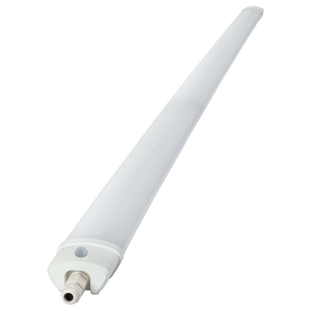 Gefom REGLETTE ETANCHE IP65 LED INTEGREE AVEC DETECTEUR, 120CM, 24W 2160 LM, CONNEXION AUTO