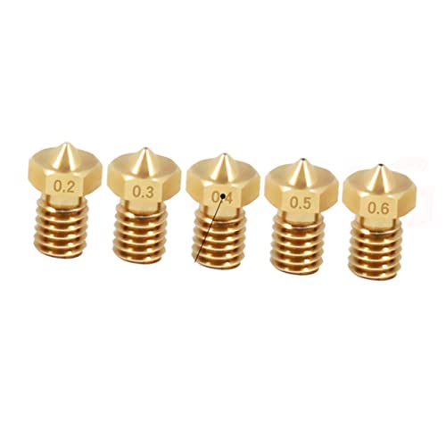 BUGUUYO 10pcs Printer Nozzle Brass Nozzle Extruder Threaded for Filament Printing Parts