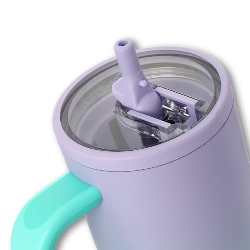 Image of Ice Shaker 40 oz Tumbler with Handle and Straw | 40oz Matte Mermaid| Cold for 30+ Hours | 2-in-1 Tumbler Shaker Bottle | Odor-Free 40 ounce Bottle for Water, Protein Shakes, Smoothies, Cocktails