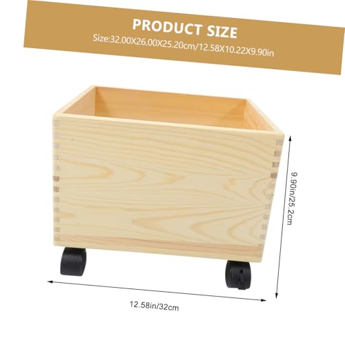 Boîte de rangement ménager en bois robuste au design chic