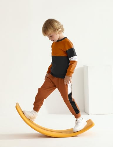 Image of Toddler Boy Clothes Long Sleeve Hoodie Sweatsuits Tops and Pants 2Pcs Boys Fall Winter Outfits Set