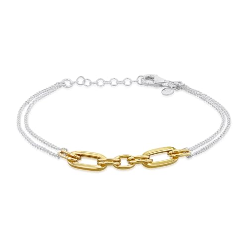 Parure de bijoux pour femme en argent sterling Tuscany Silver et plaqué or