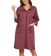 Lovasy Badjas voor Dames, Geweven Piqué 3/4 Mouwen