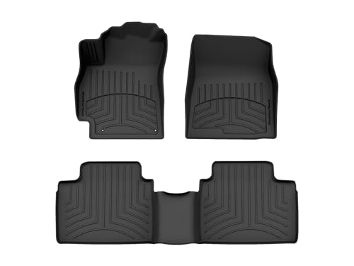 WeatherTech FloorLiner HP Custom Fit Floor Mats for Hyundai Elantra, Elantra N 1st & 2nd Row (441652-1-2IM), Black