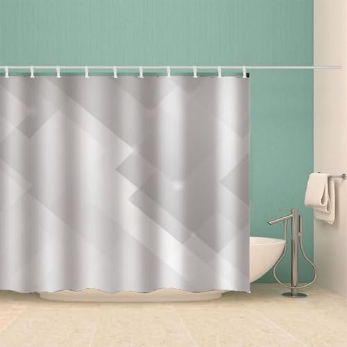 Rideau de douche imperméable en polyester gris pour éviter les moisissures