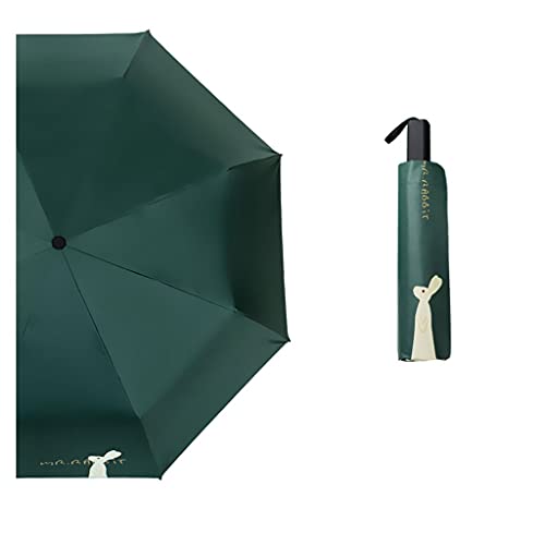 GFHTRELY Paraguas Paraguas completamente automático femenino plegable lluvia y sol doble uso extra grande sombra inversa sol paraguas paraguas refuerzo espesaje Paraguas Plegable(B)