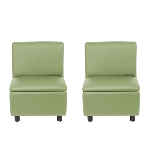 Image of FDP Kid Comfort Collective Modular Armless Chairs, 2-Pack - Fern Green