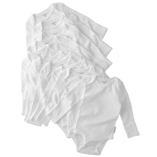 Butterblu Blake 10-Pack Long Sleeve Bodysuits​ 100% Organic Cotton, Unisex