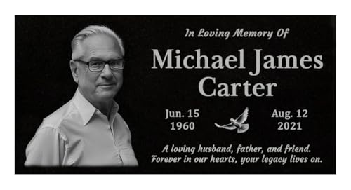 24x12 Personalized Granite Memorial Plaque - Custom Headstone for Graves, Cemetery or Garden, Engraved Grave Marker for Loved Ones, Tombstone Plaque for in Loving Memory Tribute.