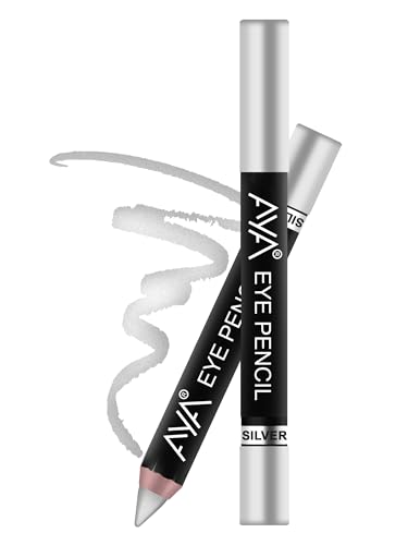 Image of AYA Eye Pencil For Kajal /Eye Liner - Silver 2.8g | Glides Smoothly | Creamy smooth formula | Light weight