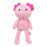 Kawaii Pink Axolotl Plush Toy, Stuffed Animal Pillow, Cute Plushie Doll Gift for Kids, Birthday, Chr
