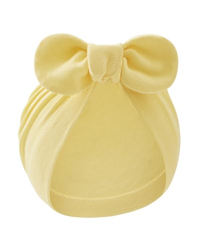 Image of Century Star Newborn Hat for Baby Girls Infant Toddler Soft Hospital Hats Beanie Baby Turbans Head Wrap with Bow Cap