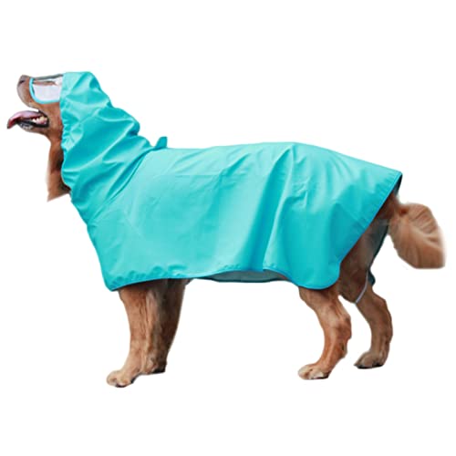Capa de chuva para cães com capuz transparente viseira capa impermeável para cães pequenos médios gr