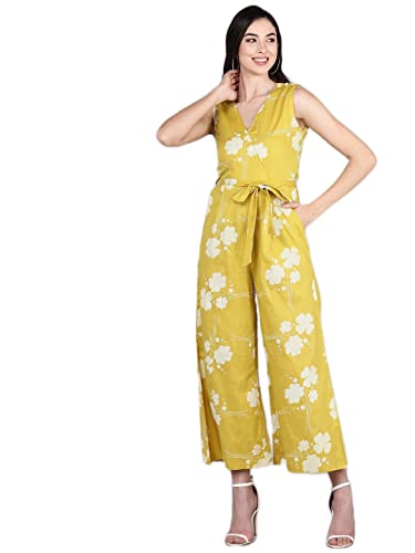 Image of Vaamsi Women's Cotton Above The Knee Jumpsuit