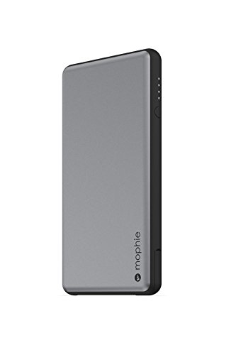 mophie Powerstation Plus External Battery with Built-in Cables for Smartphones and Tablets (6,000mAh) - Space Grey
