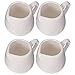 Angoily 4 Unidades de Cerámica Crema Porcelana Café Leche Jarra Jarra Jarra Jarra con Asa para El Hogar Y La Cocina 100Ml