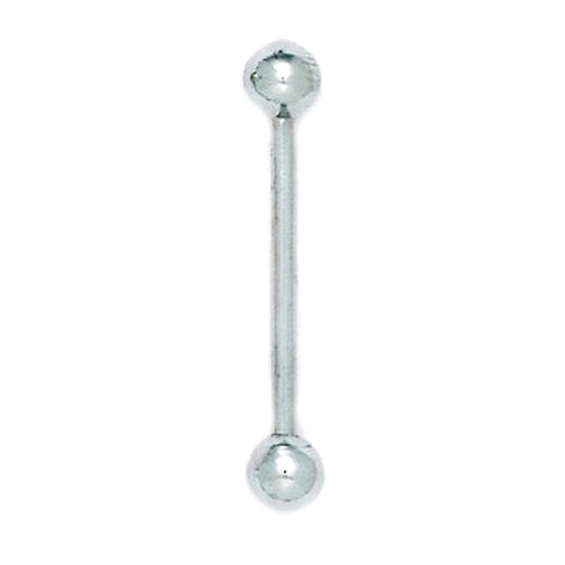 14ct Bodypiercing Piercing Barbell Weißgold Zungenpiercing 14 - Abmessungen 31 x 5 mm - JewelryWeb