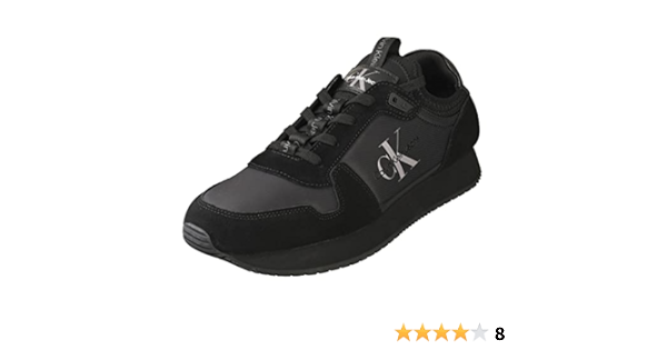 calvin klein baskets runner lace up mesh 0085 black