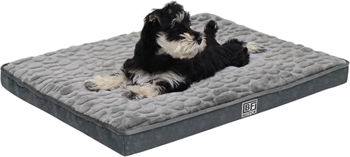 Bestfor Orthopedic Washable Pet Bed Sofa - Memory Foam Pillow Mattress with Bamboo Charcoal, Anti-Odor, Calming Comfort Cushion for Dogs, Cats -, Anti-Skid Bottom Small