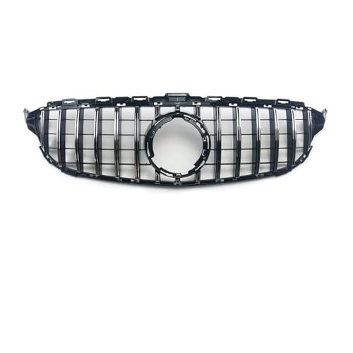 Cクラス W205 C205 C43 2019-2022 アップグレード フロントインレットグリルマスク グリルチューニングアクセサリー(19-22 GT Silver)