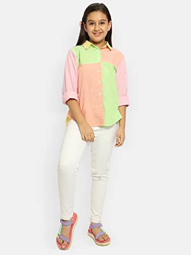Image of Natilene Girl's Geometric Regular Fit Shirt