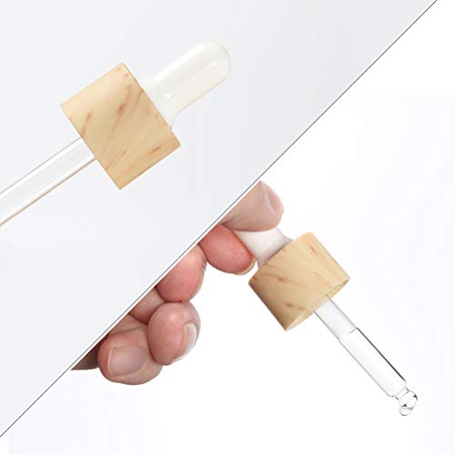 Lurrose 5 unidades de garrafas de vidro fosco para cosméticos, frascos conta- gotas para subembalage