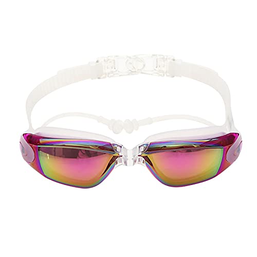 ZJCNHY Gafas de Natación Gafas de natación ópticas for hombres y mujeres, miopía, tapón for los oídos for piscina, gafas de natación profesionales impermeables, gafas de buceo graduadas for adultos