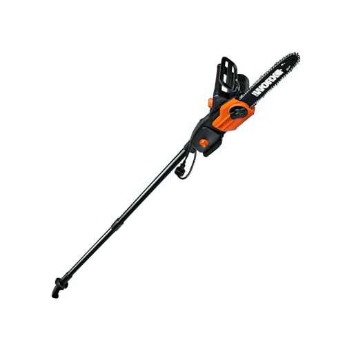 WORX Pole Saw, 8 Amp 10" Electric Pole Saw, Up to 10 ft., 28 ft/s chain speed