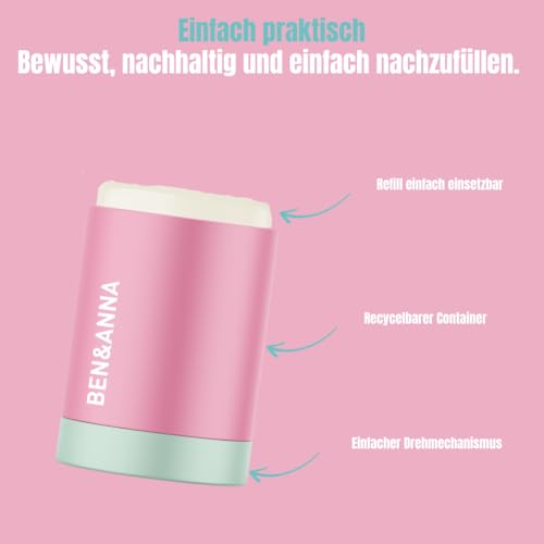 Ben & Anna Deo Nachfüllset mit wiederverwendbarem Container