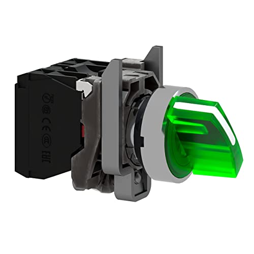 SEL.LUM.LED 120V vert NA+NC bouton de commande premium