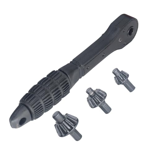 yakermur Chiave per mandrino a cricchetto per trapano, chiave a cricchetto con impugnatura antiscivolo, risparmio di manodopera per serrare strumenti di serraggio