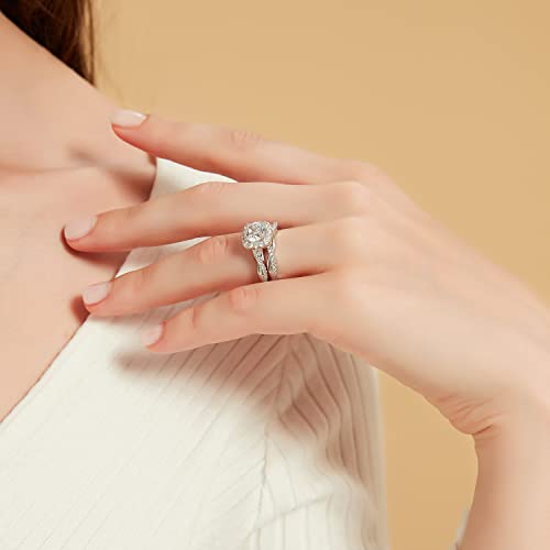 Mameloly 1.2ct Wedding Band Set