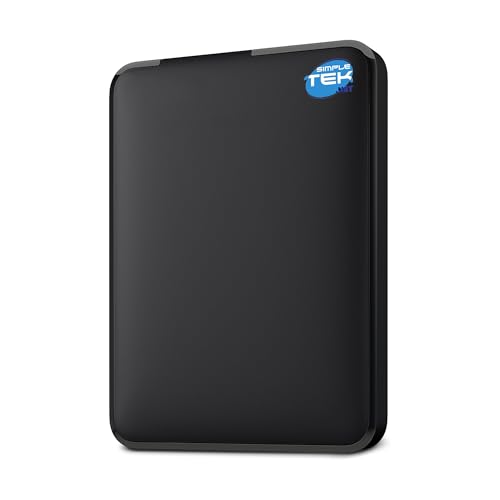 SIMPLETEK - Disco duro externo portátil USB 3.0 de 4 TB — unidad de copia de seguridad portátil, color negro, 5 Gbps, plug-and-play