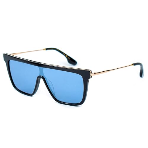 Victoria Beckham VB650S Sunglasses, 003 Black/Silver Mirror, 6 1/2