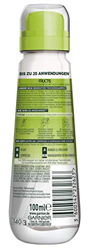 Garnier Trockenshampoo, Invisible, gegen platte, fettige Haare mit Volumen-Boost, frischer Zitrusduft, Yuzu Lemon, Fructis, 100 ml (Packung mit 2)