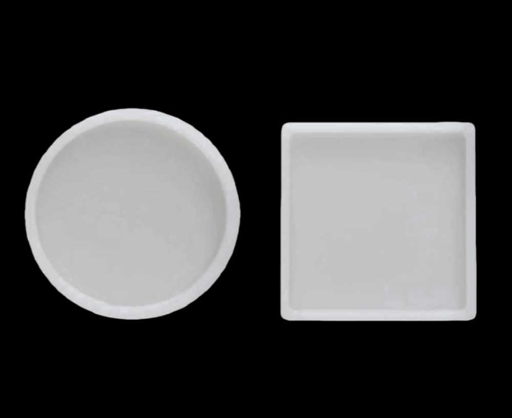 Bandeja con ranura for laboratorio de caucho de silicona: con ranura cuadrada/redonda de doble forma for organización de muestras(D100x5mm)