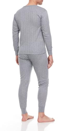 Glory Max Men Fleece Lined 100% Cotton Thermal Long Johns Top Bottom Underwear Set2