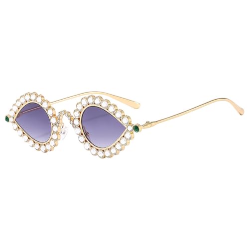 Diamond Sunglasses Women Cat Eye Retro Sun Glasses for Women Vintage Shades Female