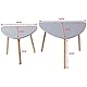 Set - zwei weiße Kaffeetische aus Holz, 60 x 40 x H 45 und 46 x 30 x H 41, minimalistisch, skandinavisch, für Pflanzen, Vasen, Nachttisch, MDF-Holz. Lounge - Tisch
