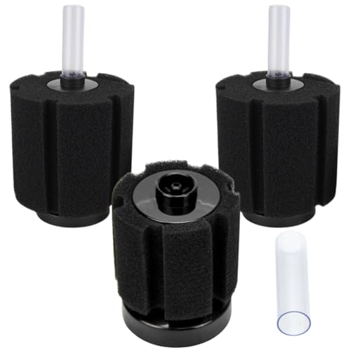 Quikaboo スポンジフィルター 投げ込み式フィルター 水槽 ろ過稚魚 ろ過器 水流循環 アクアリウム用 3個セット