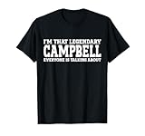 Campbell Last Name Funny Family T-Shirt