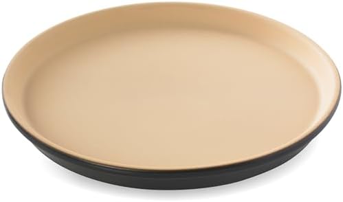 Römertopf BBQ Pizzastein Ø 31,5 cm Naturton für Grill und Ofen | Unglasierter Backstein speichert Hitze und zieht Feuchtigkeit, für knusprigen Boden, Grill und Backofen
