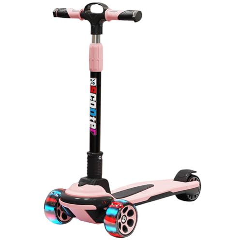ARVALOLET Patinete de 3 ruedas luminosas con altura ajustable, para niños de 3 a 10 años