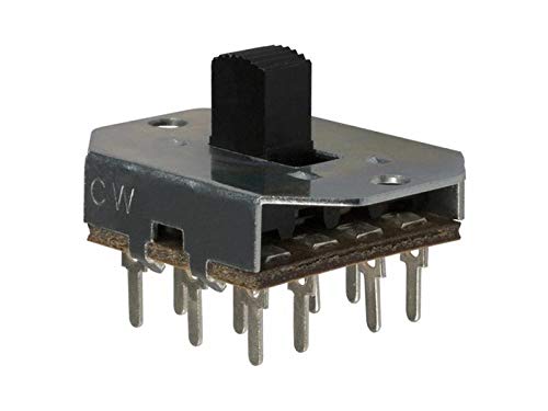 CW INDUSTRIES GF-642-6010 6A, Switch Slide, PC PIN, ON-ON, 12-PIN, 125V, Price/Each, 4PDT